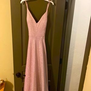 Pink sparkly prom dress